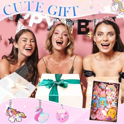 Batiyeer 36 Pack Cute Keychains for Parties and Gifts