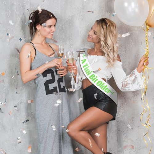 Martini Green A Tini Bit Older Birthday Sash