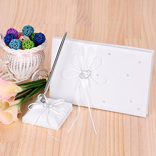 Wedding Supplies Double Heart Satin Flower Girl Basket Set 5PCS