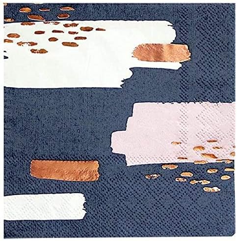 Harlow Grey Erika Navy Party Napkins Set 20 Ct
