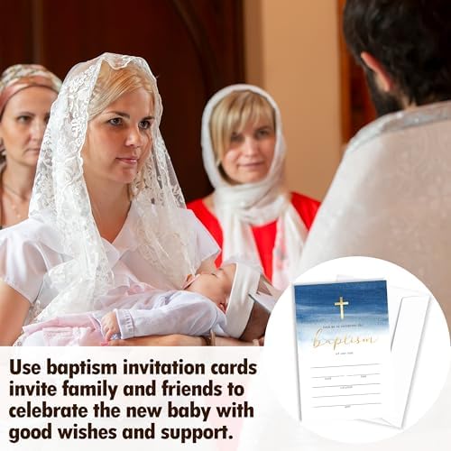 Baptism Invitation Set With Envelopes 25-12