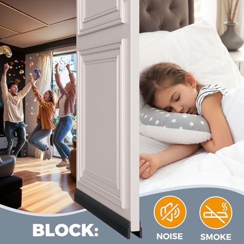GroTheory 2 Pack Door Draft Stopper Black 39 Inch