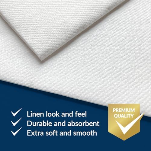 PAW Decor Linen Feel Napkins with Flatware Pocket 50 Count