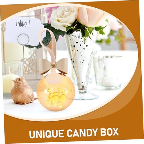 PRETYZOOM 4pcs Transparent Favor Boxes for Weddings and Parties