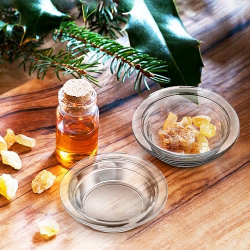 2Pcs Replacement Wax Warmer Tray Glass for Melter Lamp Oil Burner Candle