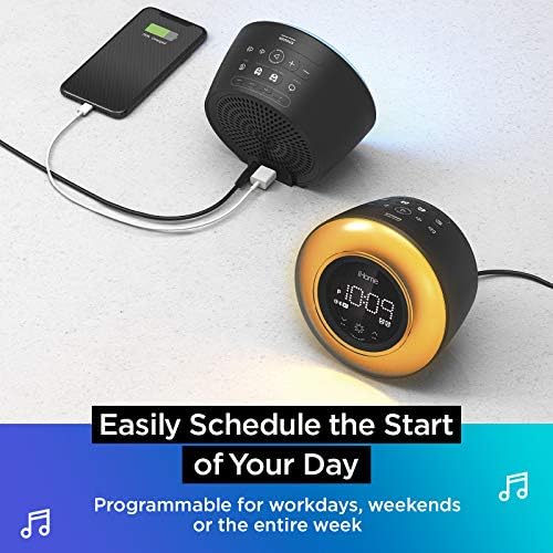 iHome PowerClock Glow Alarm Clock with Bluetooth and USB