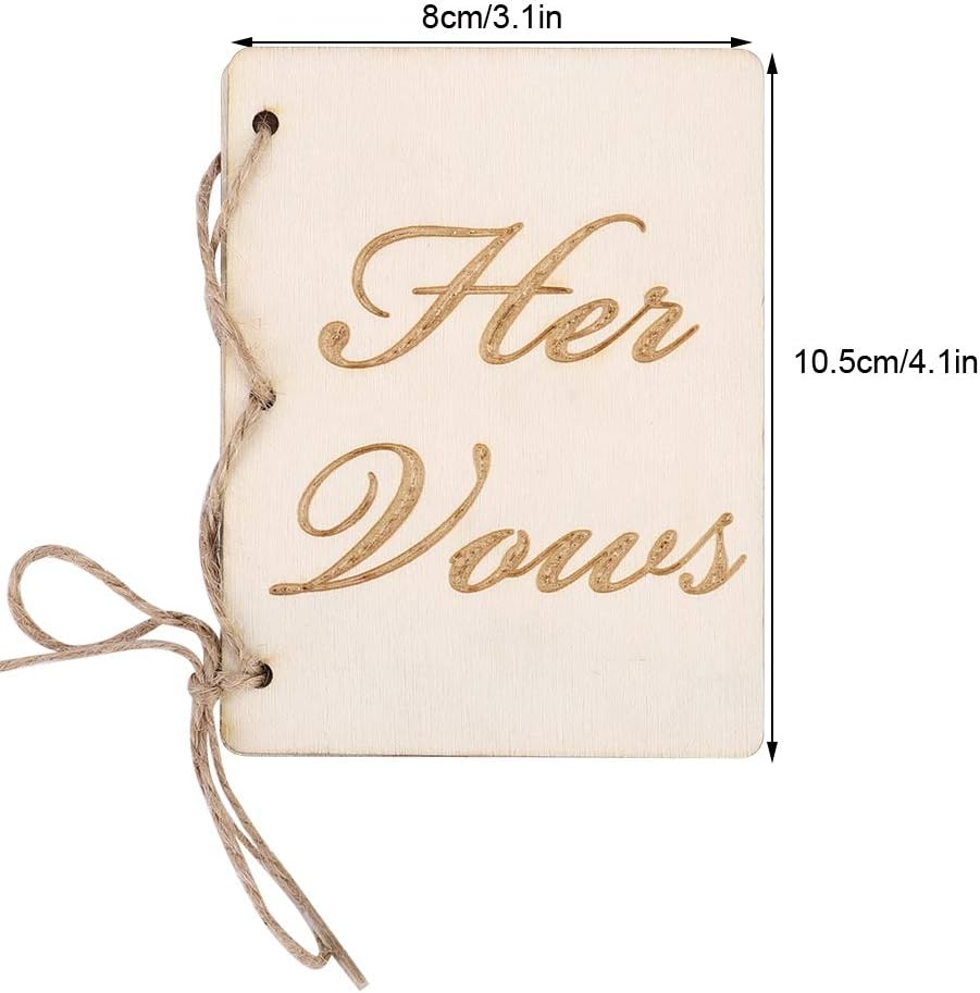 Wedding Vow Booklets Set of 2 with Hem Rope
