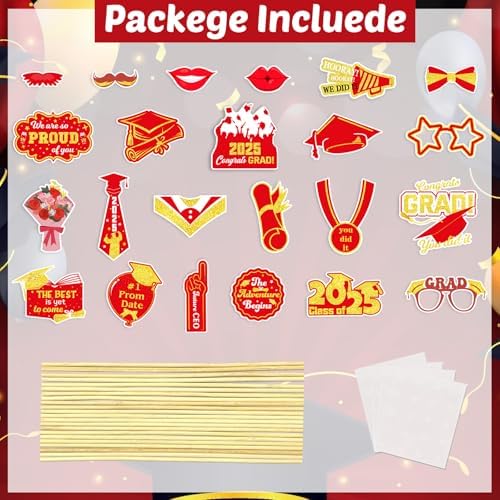 Class of 2025 Graduation Photo Booth Props Set