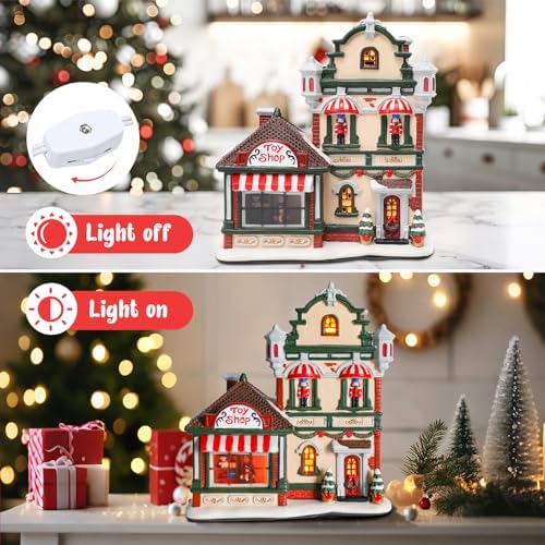 VCUTEKA Gingerbread House Christmas Decor Indoor