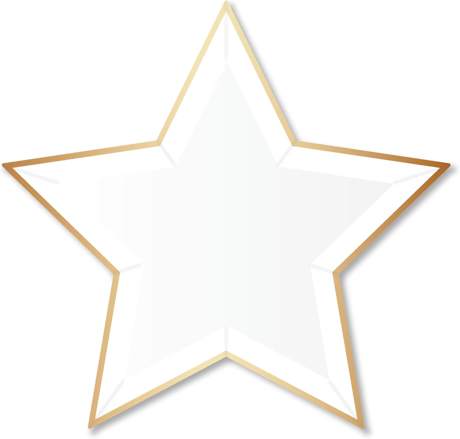 Bonjour Fete Blanc White Star Large Paper Plates Pack of 8