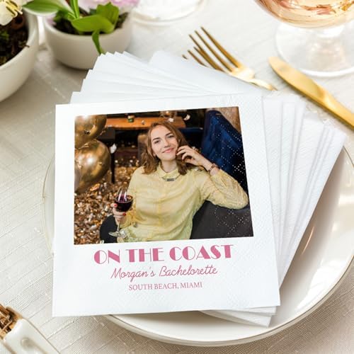 Custom Printed Photo Napkins 50 Pcs 3-Ply Wedding Decor
