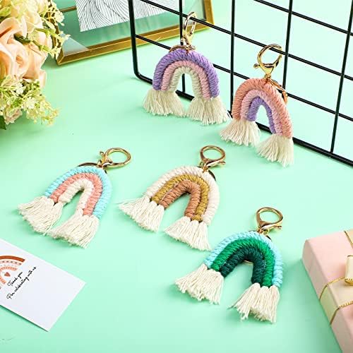 Nosiny Mini Rainbow Macrame Keychains 8 Set