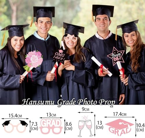 24Pcs 2025 Graduation Photo Booth Props