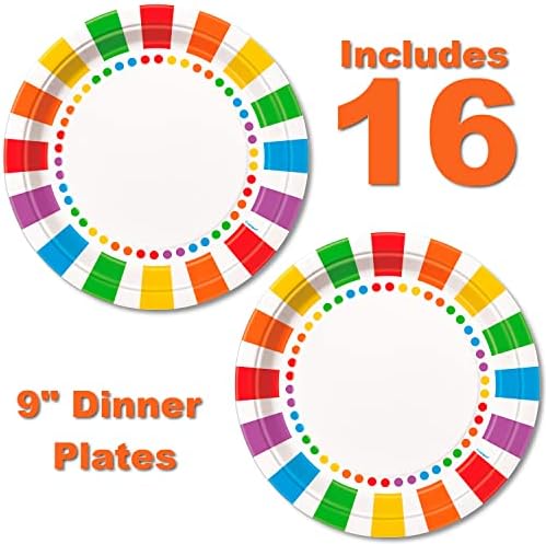 Lobyn Value Packs Rainbow Party Plates Napkins Set