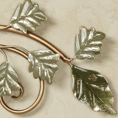 Touch of Class Flowering Charm Metal Wall Topper - Pink Gray Green Taupe Gold