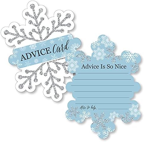 Winter Wonderland Snowflake Advice Cards Set of 20