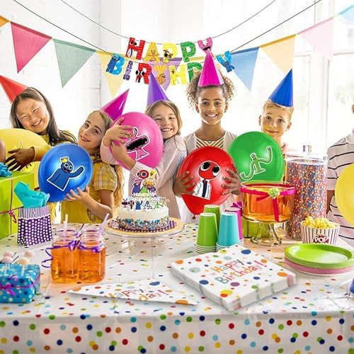 60pcs Happy Birthday Napkins with Polka Dots