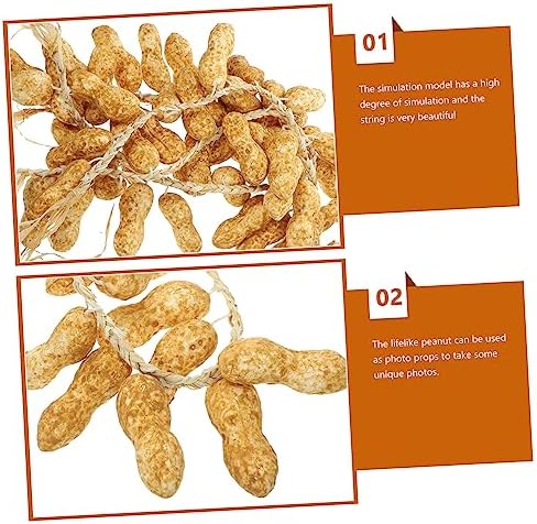 5pcs Realistic Faux Peanut String Decor Photo Props