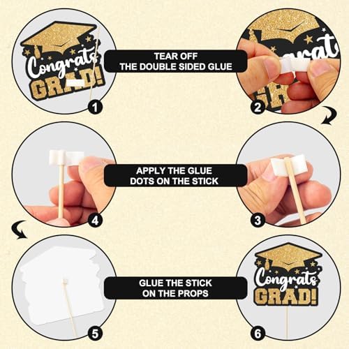 2025 Graduation Photo Booth Props Set - 35 Pcs