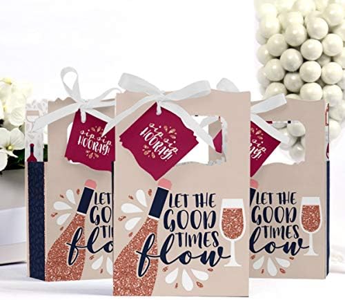 Big Dot of Happiness Wine Tasting Party Favor Boxes Set of 12