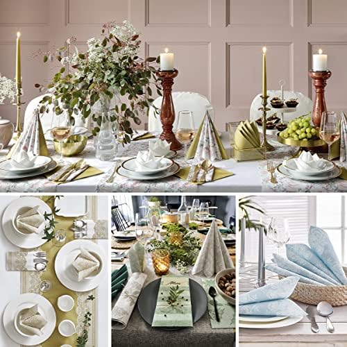 PAW Decor Linen Feel Napkins with Flatware Pocket 50 Count