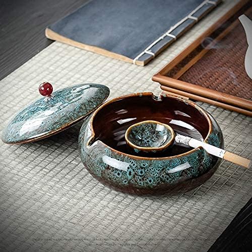 Glsairy 57 Inceramic Ashtray with Lids