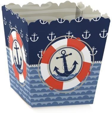 Big Dot of Happiness Ahoy Nautical Party Candy Boxes Set of 12