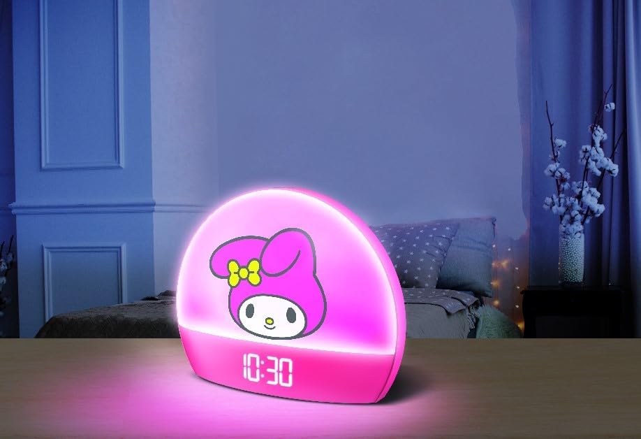 Hello Kitty Sunrise Alarm Clock with LED Display and USB Charging