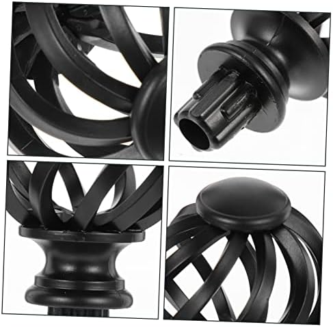 ABOOFAN 2pcs Crystal Plastic Curtain Rod Ends