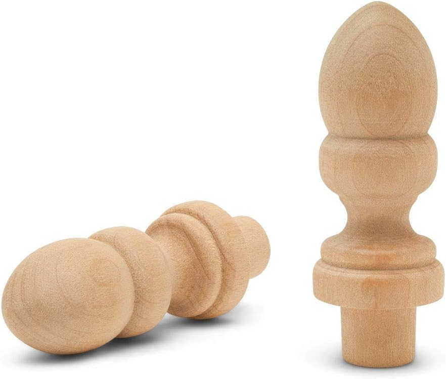 Small Wood Finials 2-716 Inch Pack of 12 by Woodpeckers