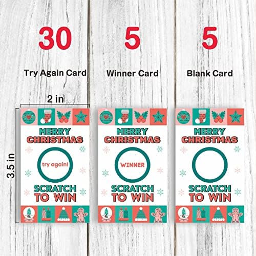 DYIRBIIY Christmas Scratch Off Game Cards 40 Pack