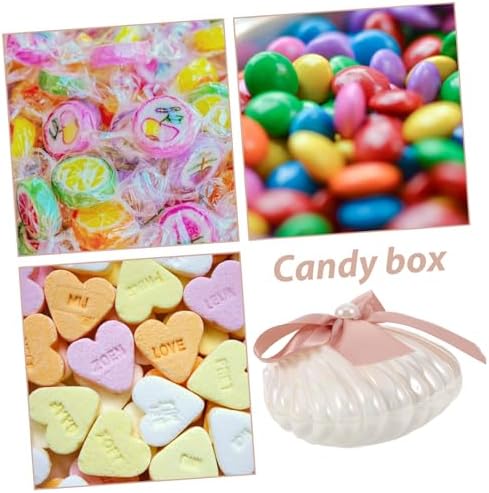 PRETYZOOM 18pcs Shell Shape Candy Boxes for Weddings and Parties