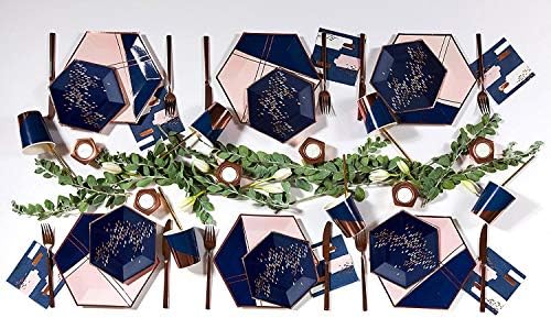 Harlow Grey Erika Navy Party Napkins Set 20 Ct