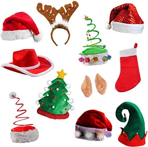 Tigerdoe Christmas Hats 5 Pack Photo Booth Props