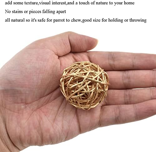 HAHIYO 40mm Rattan Balls 12PCS for Vase Filling Centerpiece