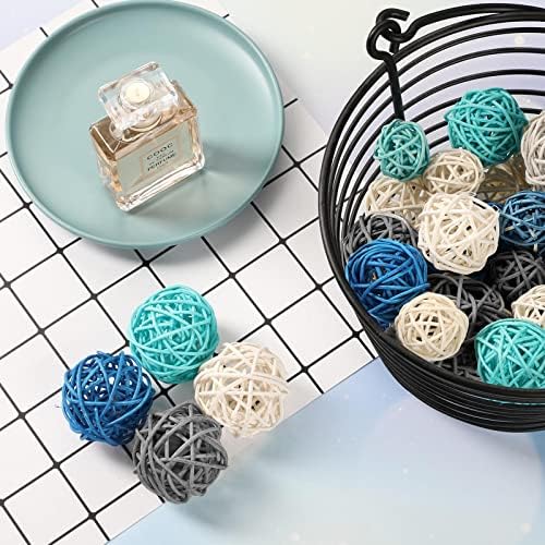 Patelai 72 Pcs Wicker Rattan Decorative Balls