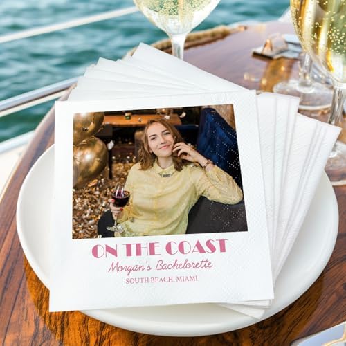 Custom Printed Photo Napkins 50 Pcs 3-Ply Wedding Decor