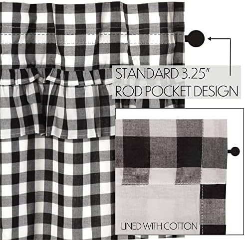 VHC Brands Black Buffalo Check Prairie Panels