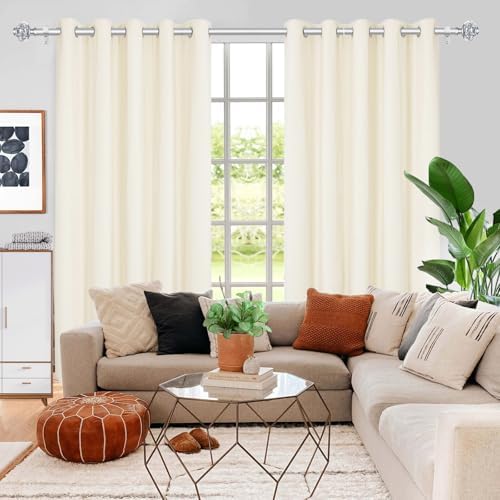USFOOK 78 Inch Telescoping Curtain Rod for Windows 20-54 Inches