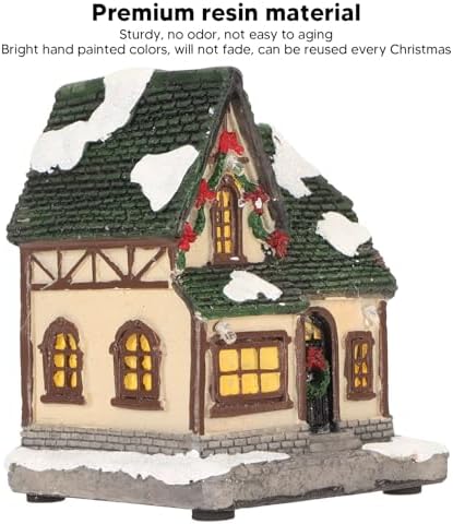 TOPINCN LED Lighted Christmas Village House Decor