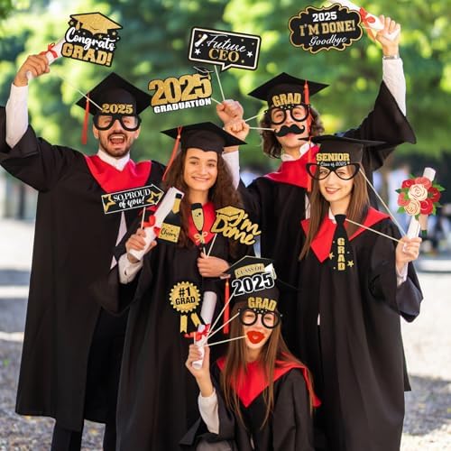 2025 Graduation Photo Booth Props Set - 35 Pcs