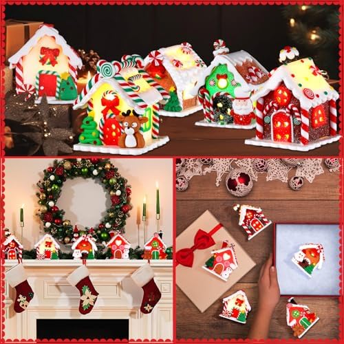 Shappy 48 Pcs Christmas Village Set with LED Lights and Trees