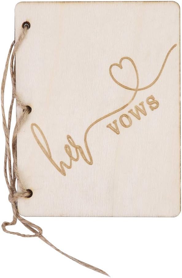 2pcs Wedding Vow Booklets with Hem Rope