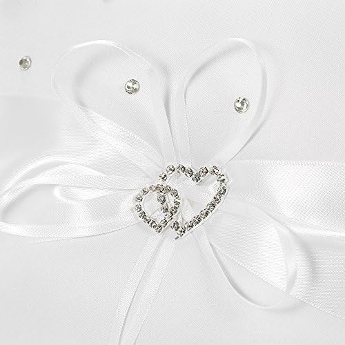 Wedding Supplies Double Heart Satin Flower Girl Basket Set 5PCS
