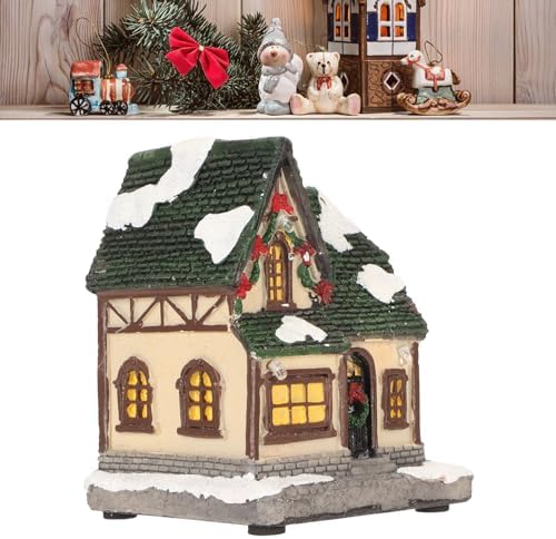 TOPINCN LED Lighted Christmas Village House Decor