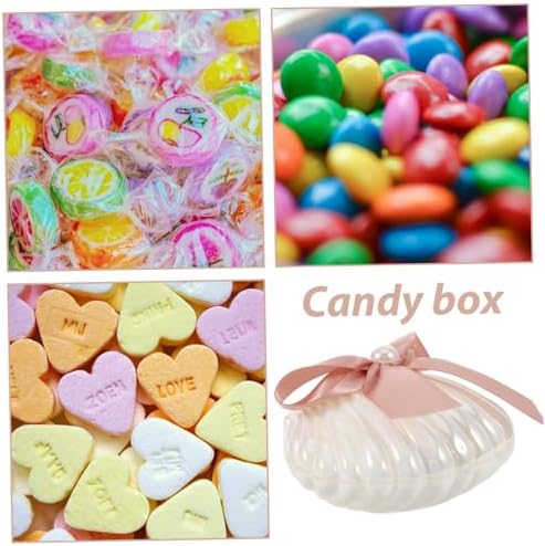 PRETYZOOM 30pcs Shell Shape Candy Boxes for Wedding and Party Favors