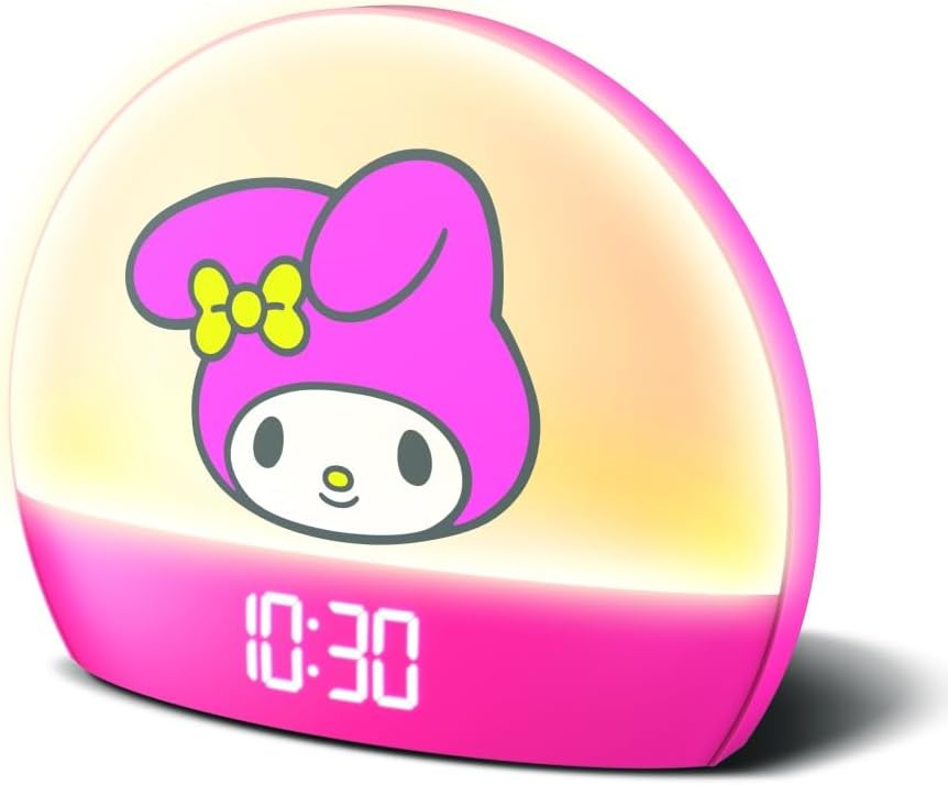Hello Kitty Sunrise Alarm Clock with LED Display and USB Charging