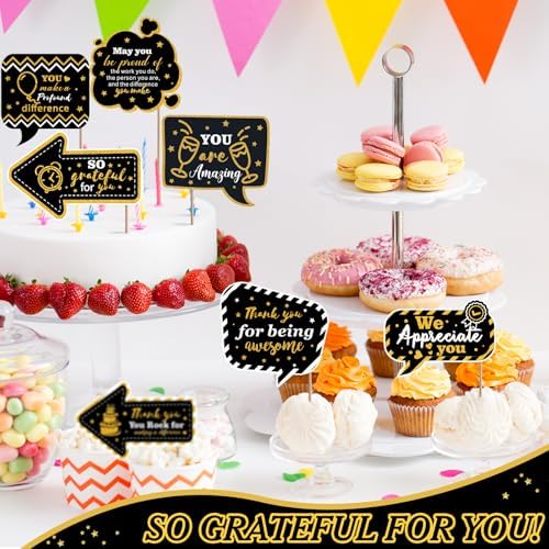 24 Pcs Thank You Photo Booth Props for Employee Appreciation Party
