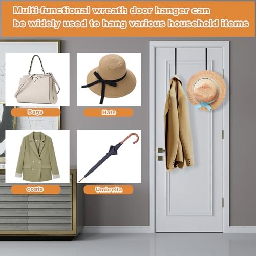 PECULA 2 Pack 14 Inch Wreath Hangers for Front Door