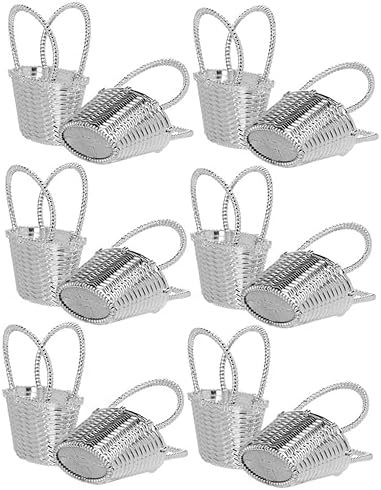 12pcs Creative Handheld Candy Baskets for Weddings and Parties